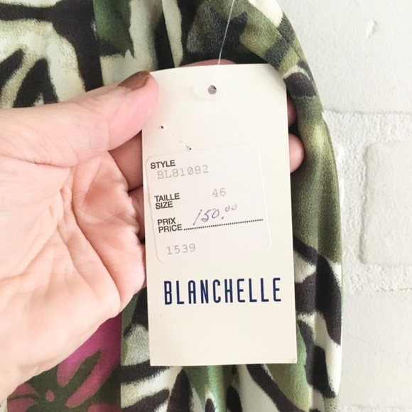 NWT Vintage Maxi Skirt Deadstock Blanchelle Zebra Tiger Tropical print lined 16 - Picture 9 of 16